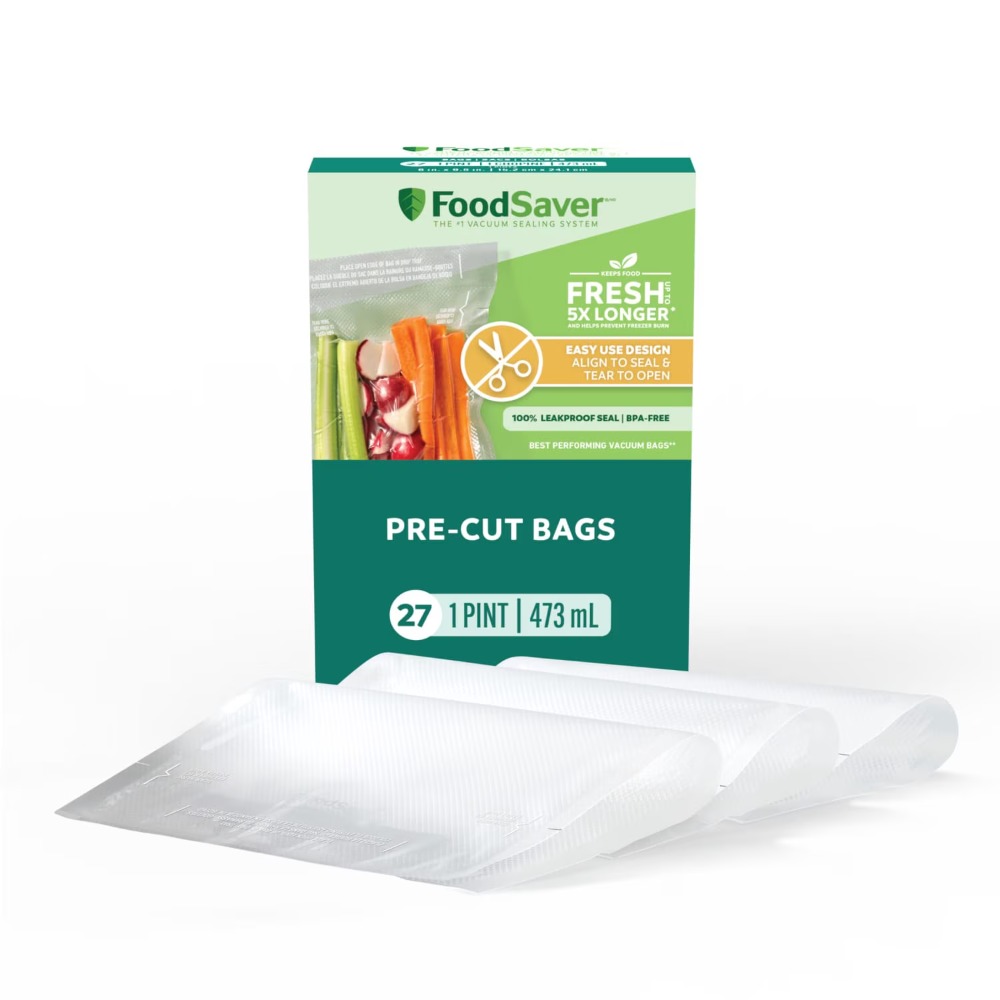 Meal Prep Vacuum Seal - Bolsas de Vacío FoodSaver Pint, Paquete