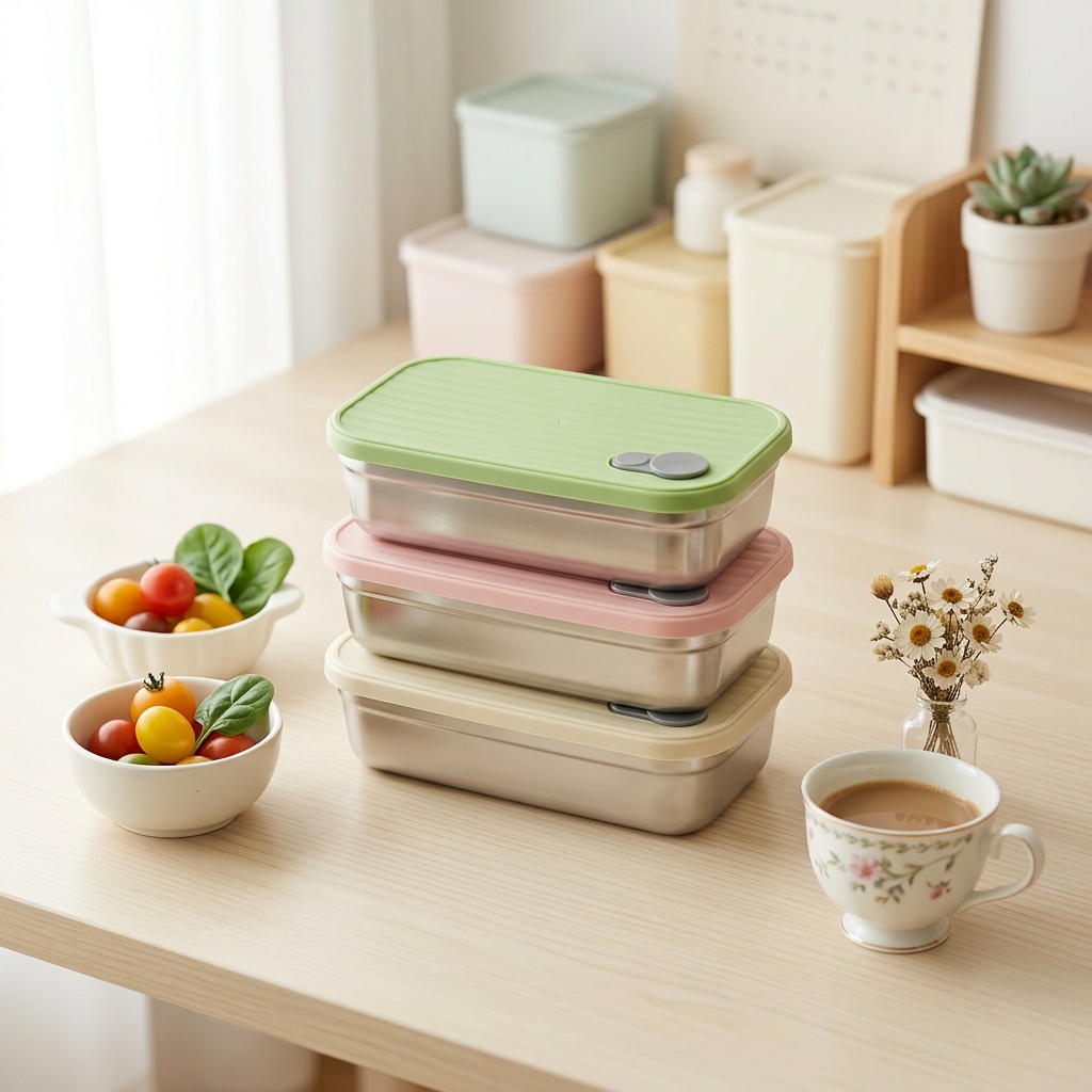 Meal Prep Recipes - Lonchera de Acero Inoxidable, Recipientes Metálicos