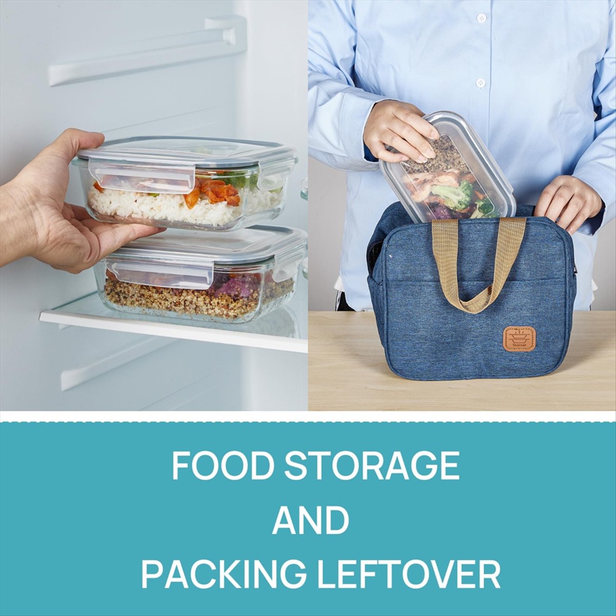 Meal Prep Glass Containers With Lids - (ESTR) Paquete de 5 Recipientes de