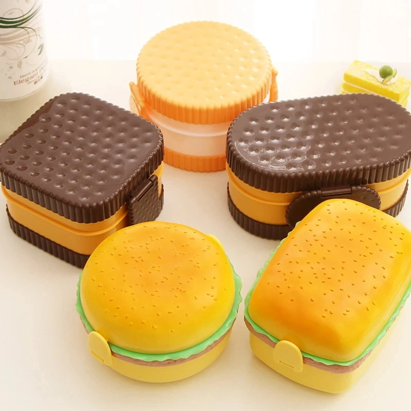 Meal Prep Tupperware - Fiambrera para hamburguesas de doble nivel,