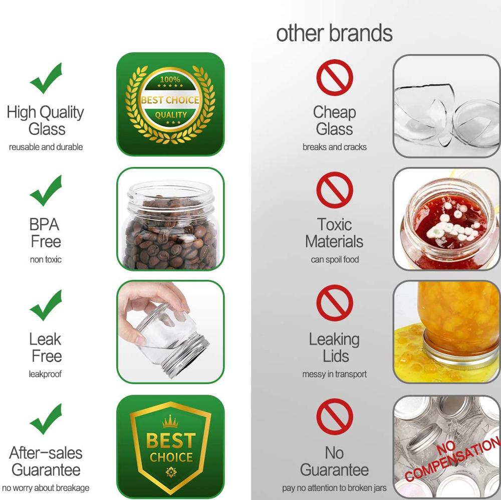 Frascos y tapas de masón de bo - Meal Prep Jar Salad reseña y precio