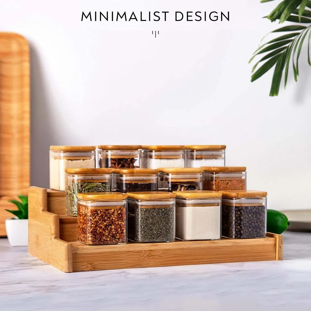 Frascos de especias cuadrados  - Meal Prep Glass Containers With Lids reseña y precio