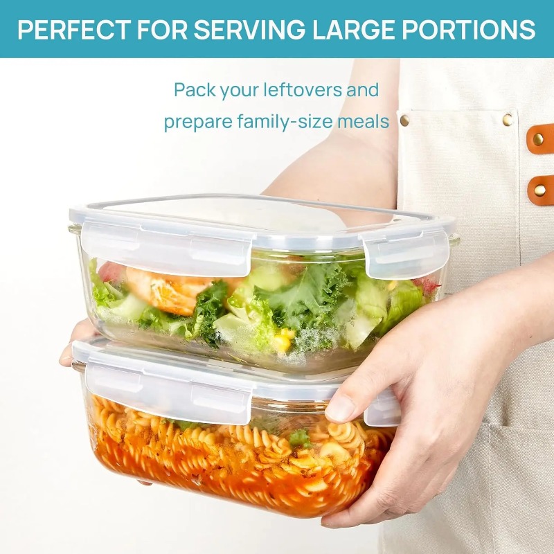 Juego de recipientes de vidrio - Meal Prep Glass Containers With Lids reseña y precio