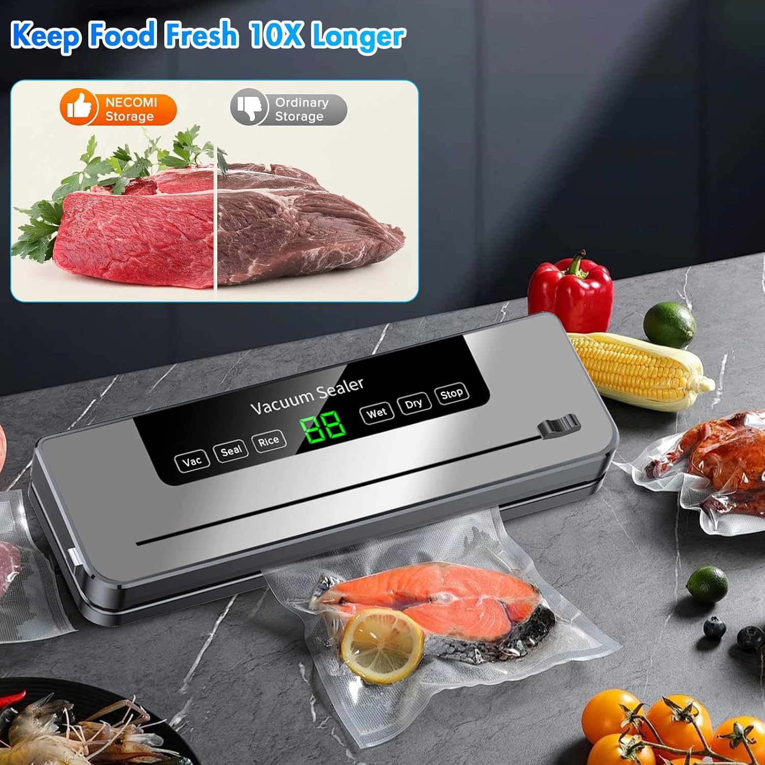 Máquina de sellado al vacío co - Meal Prep Vacuum Seal reseña y precio