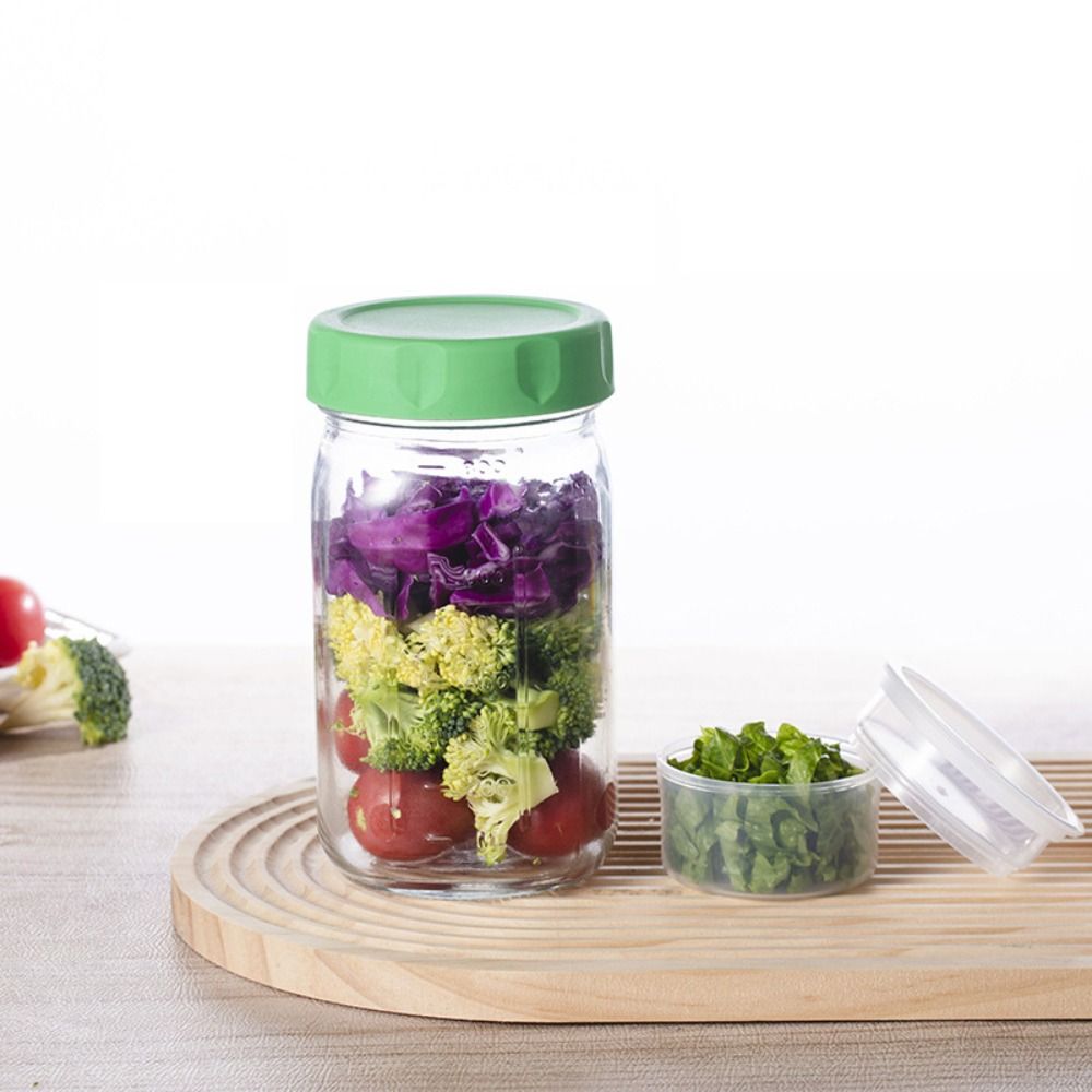 Paquete de 4 Frascos de Vidrio - Meal Prep Jar Salad reseña y precio