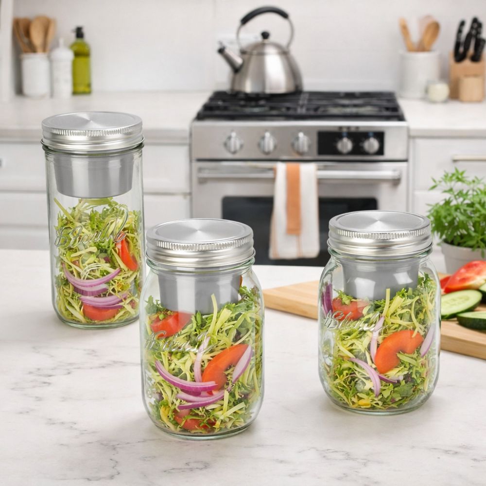 Frascos de Vidrio para Ensalad - Meal Prep Jar Salad reseña y precio
