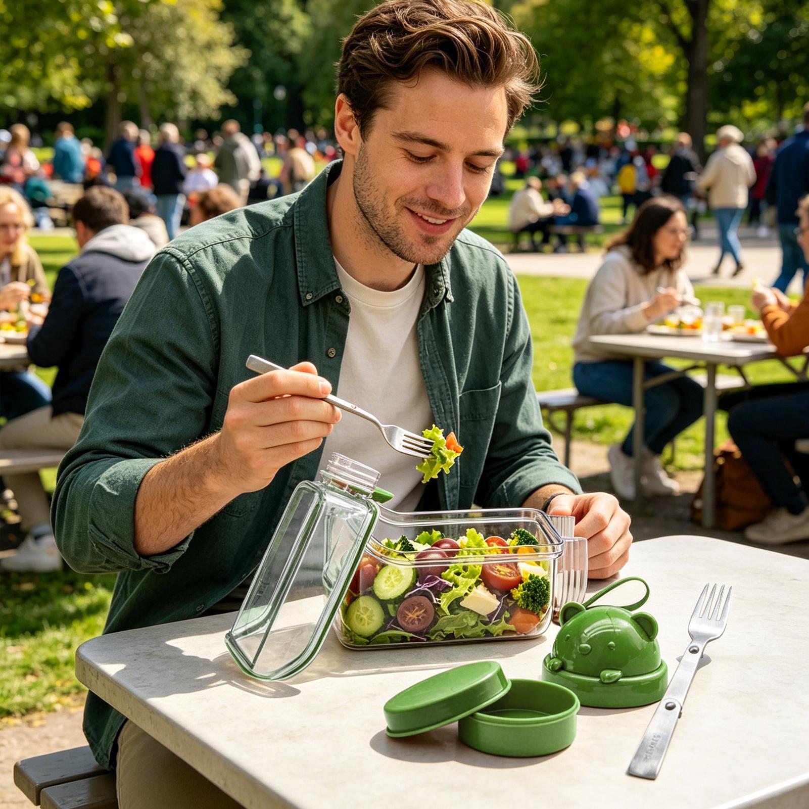 Recipientes portátiles a prueb - Meal Prep Jar Salad reseña y precio