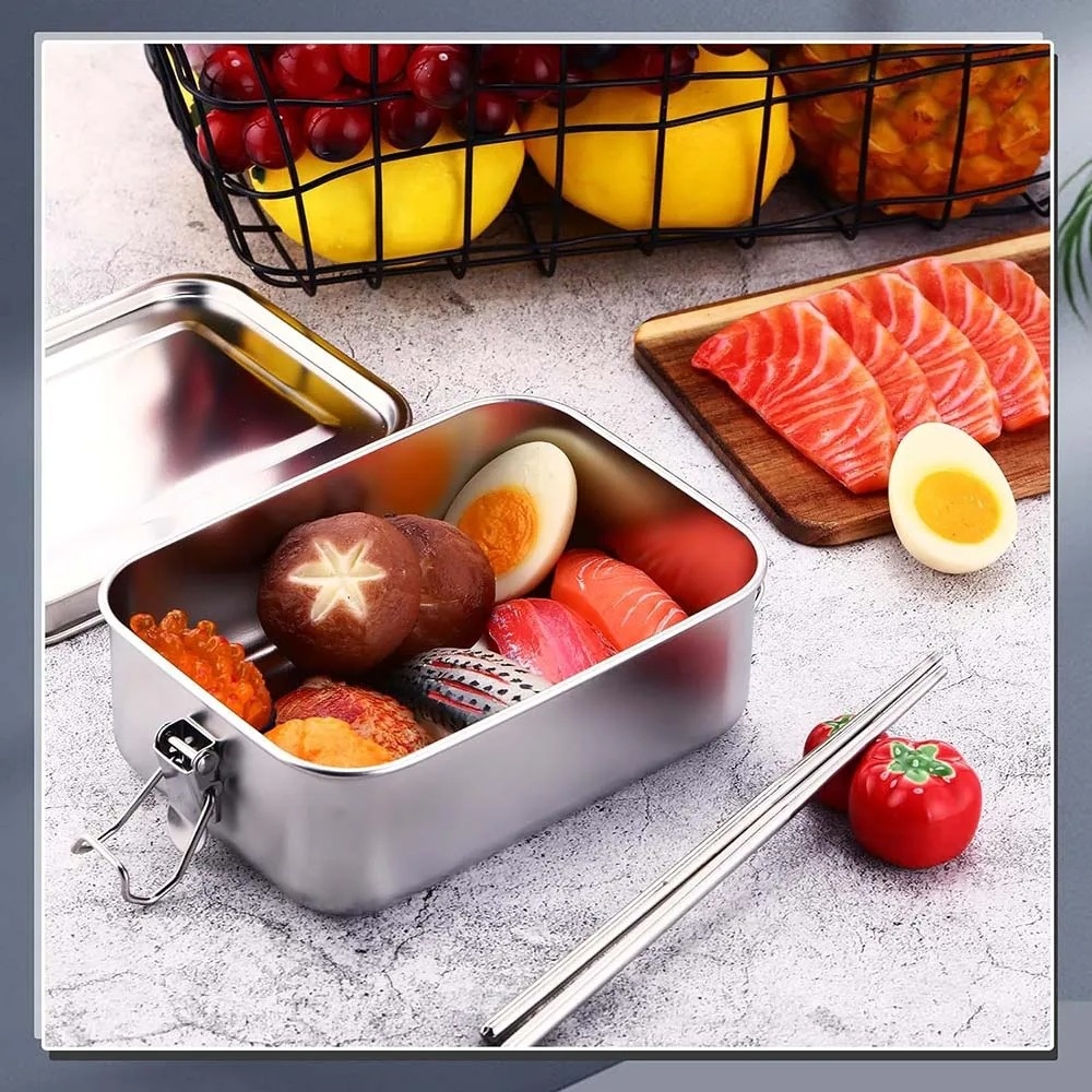 Caja Bento de acero inoxidable - Meal Prep Tupperware reseña y precio